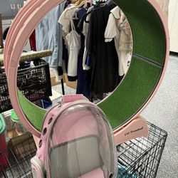 Cat Treadmill Wheel & Cat Carrier Backpack