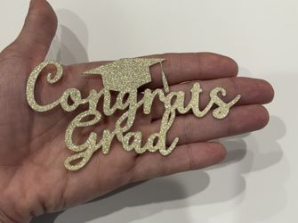 Congrats Grad Topper (6, 12, 18, 24 Pcs)