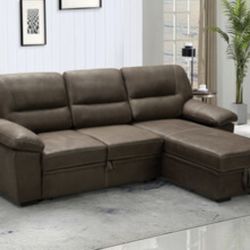 Reversible Sofa W/pull Out Bed