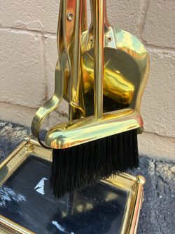 Brass Fireplace Tool Set with Stand