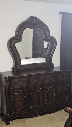 Dresser and mirror