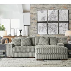 Grey Corduroy Couch 