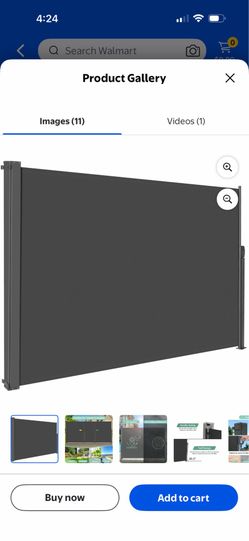 Side Awning Privacy Screen- Gray/Beige