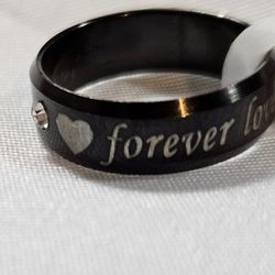 Black Ring Size 16 "Forever Love"