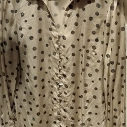 Rena Rowan button-up blouse. 100% Silk 