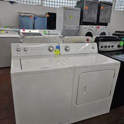 Roper Top Load Washer And Electric Dryer Set White Working Perfectly 4-months Warranty 