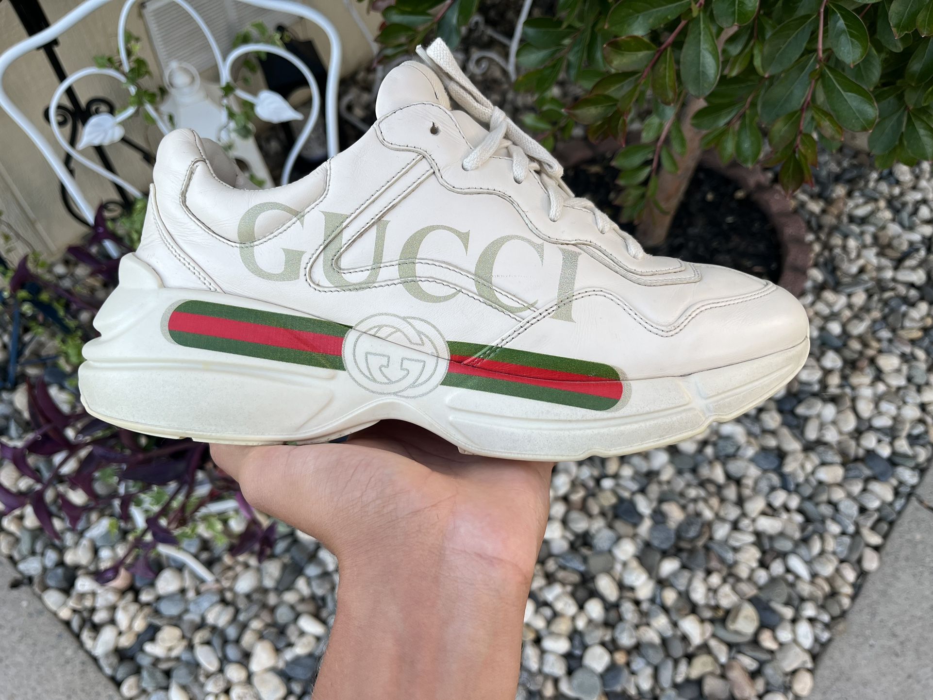 Gucci Rhyton Logo Shoes (Size 10