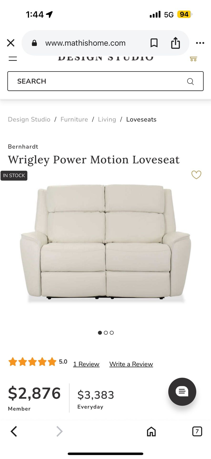 SALe!! Must Go Soon..”Power Motion Loveseat”
