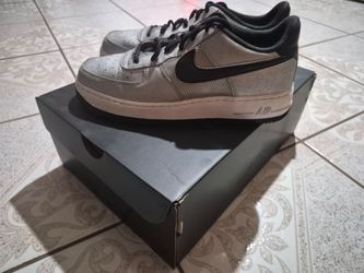 Metallic gray Nike air forces