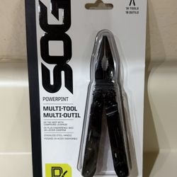 SOG PowerPint Mini Compact Black Stainless Steel Pocket Multi Tool 18