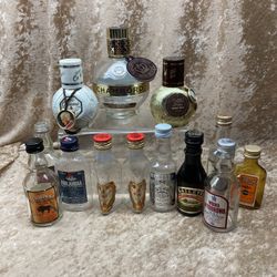 13  Empty Collectible Bottles