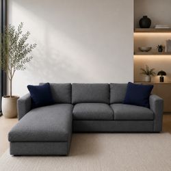 Dark Gray Cozy Sectional 