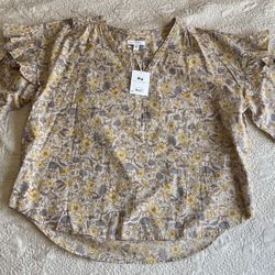 FREE ASSEMBLY FLORAL BLOUSE XXL (A)