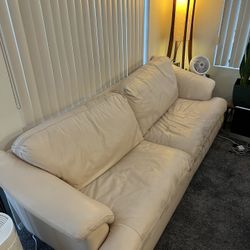 Natuzzi Large Italian Leather Sofa 