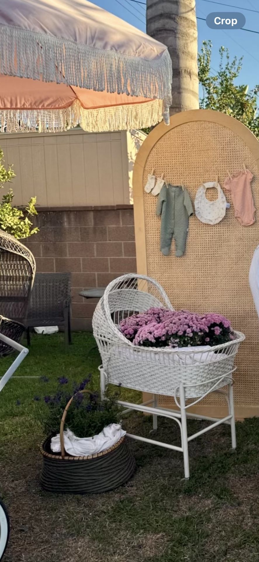 Vintage Woven Baby Bassinet