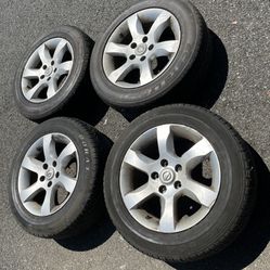 4 — 215/60r16 5x114.3 5x4.5 Stock Nissan Altima Kia Optima Cr-v Camry Corolla Civic Accord Altima Sentra Camry Rims Wheels Good 90% Treads Tires!