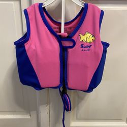 Toddler Girl Surf 🏄🏻‍♀️ Club Life Jacket - Size Large 