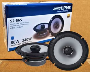 🚨 BLACK FRIDAY 🚨 Alpine S Series Car Speaker Set 6.5" 2-Way Coaxial Speakers System 240 Watts S2-S65 🚨 No Credit Needed 🚨 