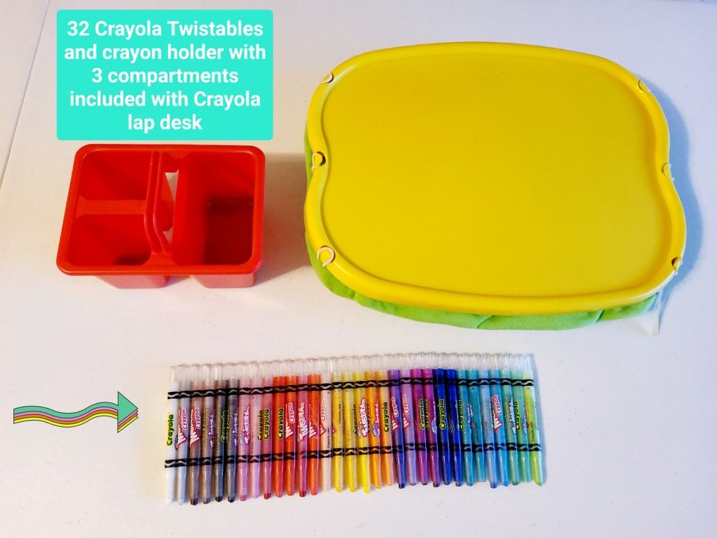 Crayola Lap Desk, 32 Crayola Twistables And Crayon Holder