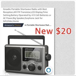 portable kitchen garage bathroom radio new $20