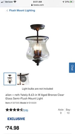 2 Hallway Lights Originally $75 Each- $20 Total