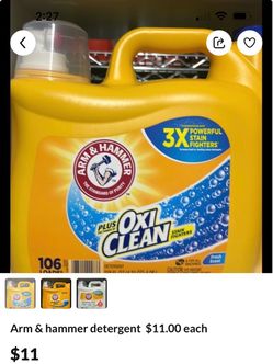 Arm & hammer detergent  $11.00 each