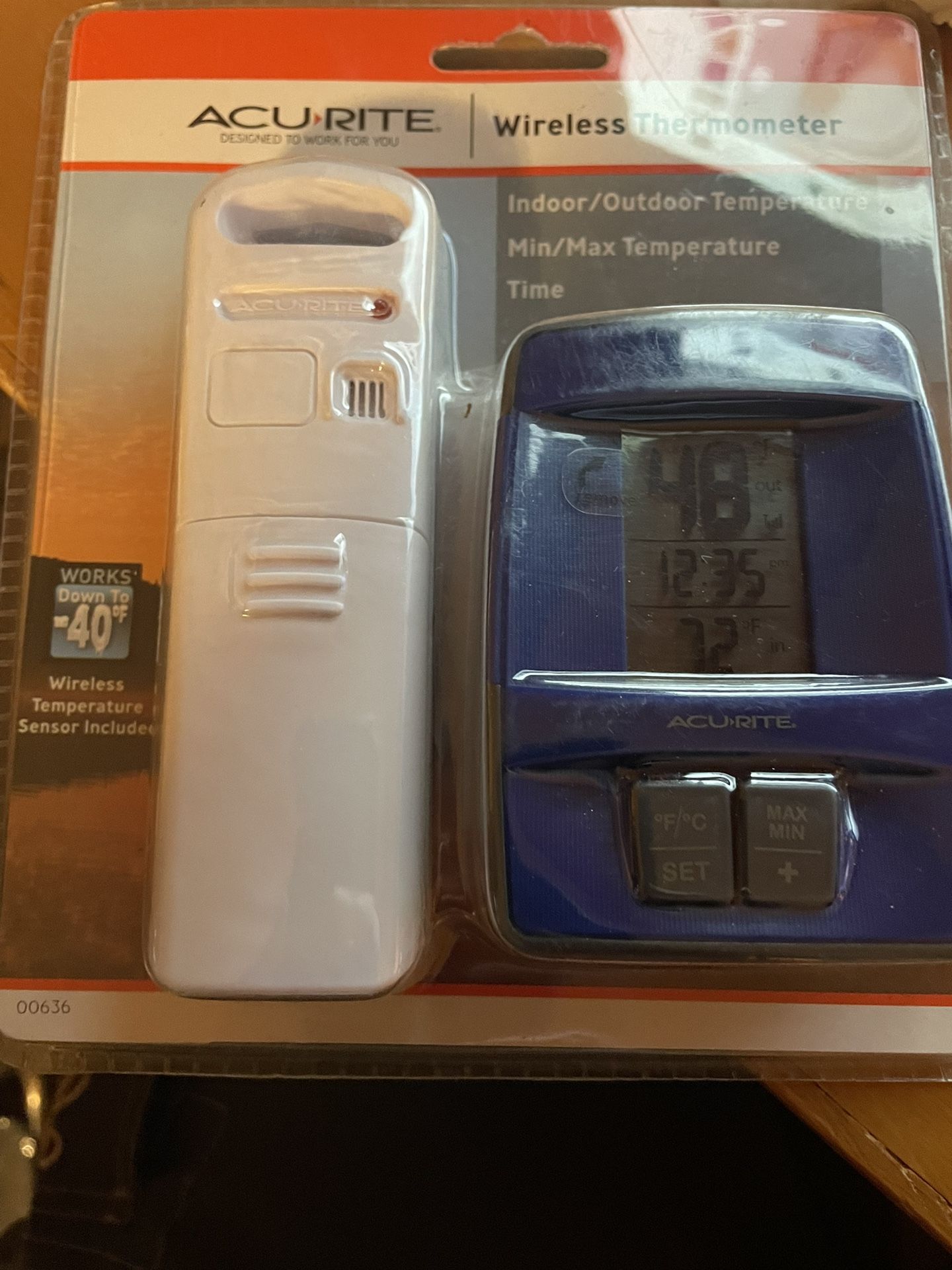 act-Rite wireless indoor/outdoor digital thermometer clock 