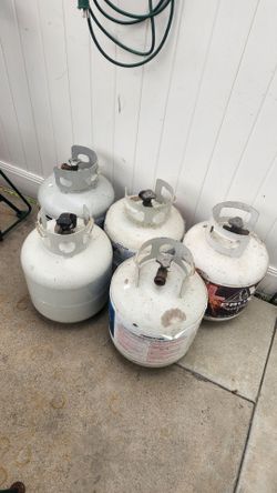 Empty propane tanks