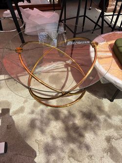 Gold Glass Coffee Table