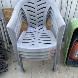4 Plastic Chairs
