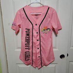 BASEBALL JERSEY POWERPUFF GIRLS SMALL WOMENS VGC