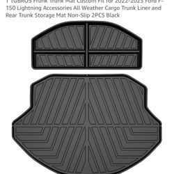 T TGBROS Frunk Trunk Mat Custom Fit for 2022-2023 Ford F-150 Lightning Accessories