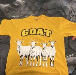 Shaka Wear SuperMAX Heavy Yellow GOAT Graphic Print Logo Crew Neck Tee Men 2XL