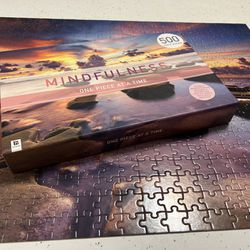 Hinkler Mindfulness One Piece At A Time 500 Piece Jigsaw Puzzle coastal  Stimulate your mind 