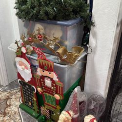 Christmas Decorations Candle Holders, Decor, Table Covers, Garland With Lights