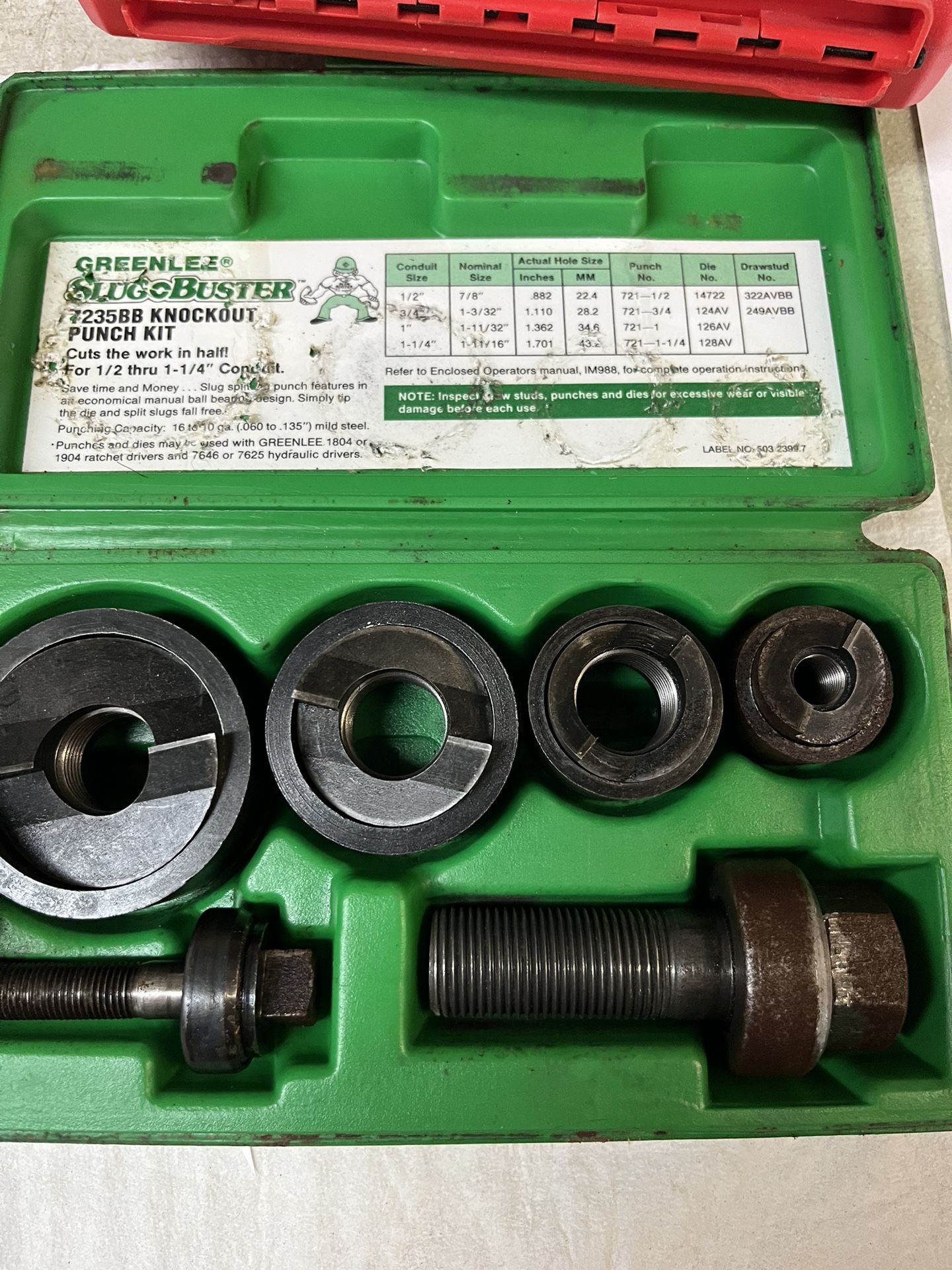Greenlee Knockout Punch Kit 7235BB for Sale in Homer Glen, IL OfferUp
