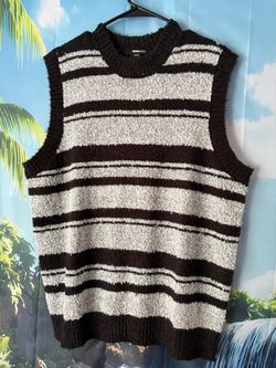 Nova Men Striped Knit Sweater Vest