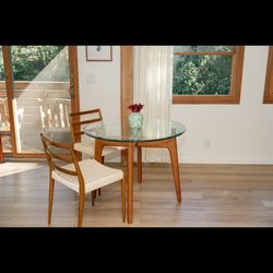 West Elm Glass Wooden Table 