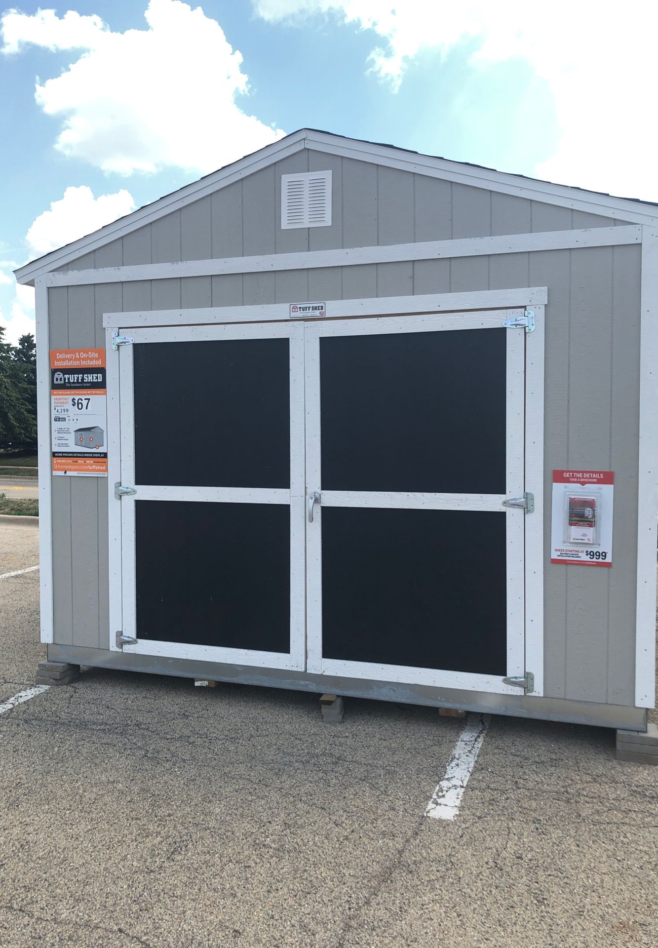 12x16 shed delivered and installed