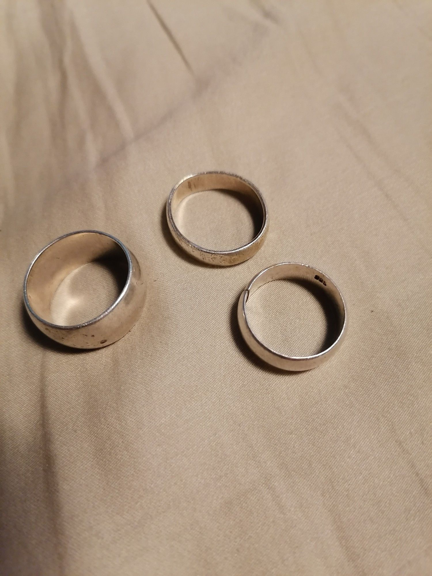 3 Silver Rings (925)