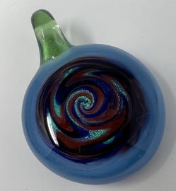 Glass Pendant With Dichroic Accents 