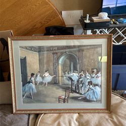 Framed Degas print
