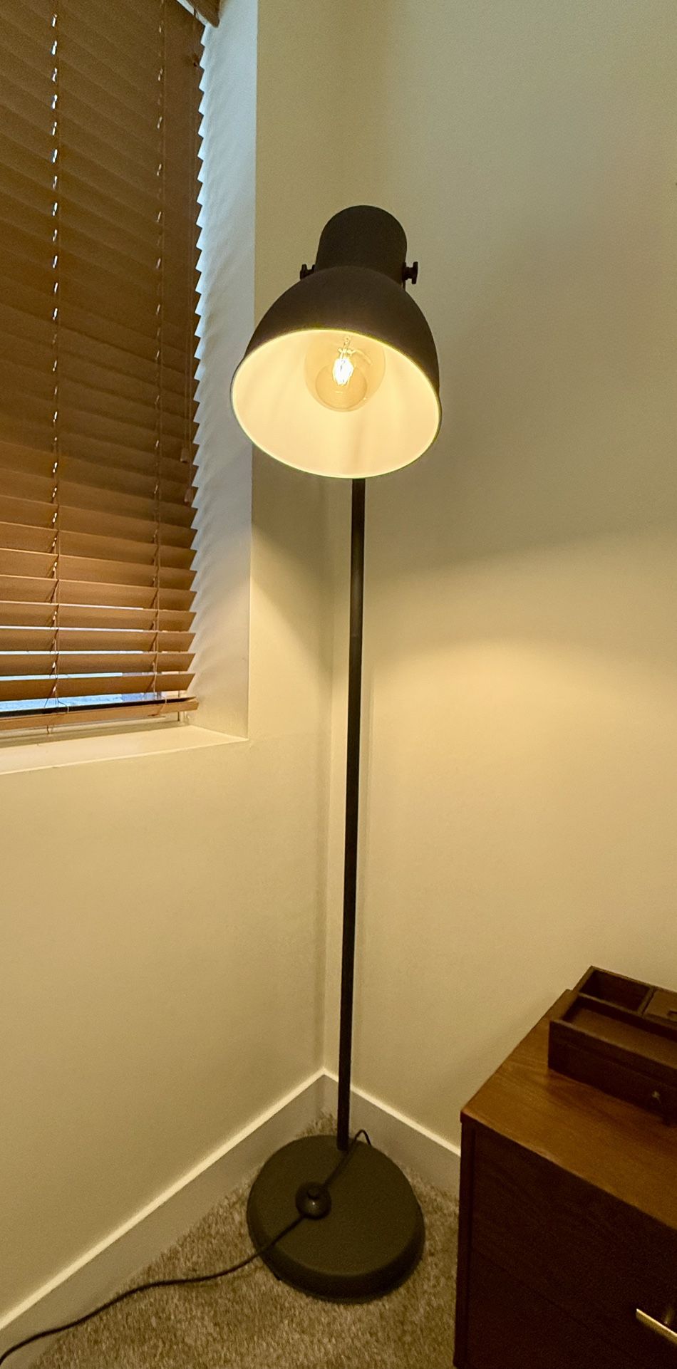 IKEA HEKTAR Floor Lamp – Dark Gray, 3-Spotlights, Great Condition + 2 Bulbs Include