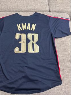 Steven Kwan Signed Autograph Custom Jersey- JSA Coa - Cleveland Indians