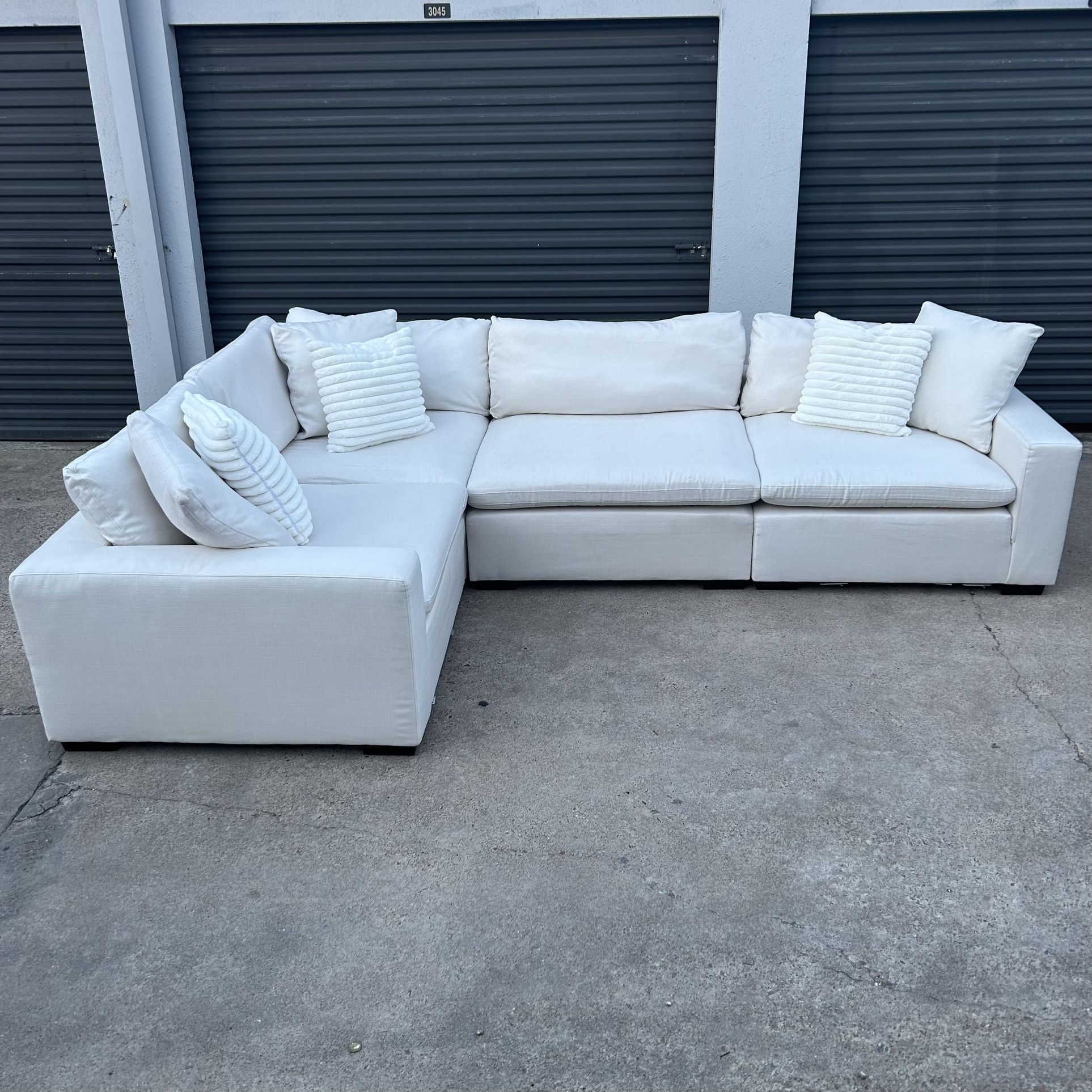 Ivory 4pc Modular Sectional Sofa Couch