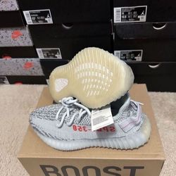 adidas Yeezy Boost 350 V2 Low Blue Tint B37571 Size 5 Mens / 6 Womens Brand New