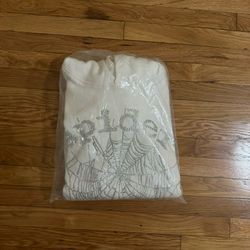 White rhinestone Spider Hoodie 