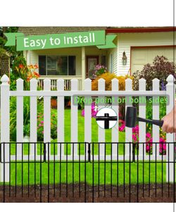 New in box Animal Barrier Fence, 19 Pack No Dig Fence Decorative Fences, 17in(H) x19ft(L) Rustproof Metal Wire Small Garden Fence Border for Dogs Rabb