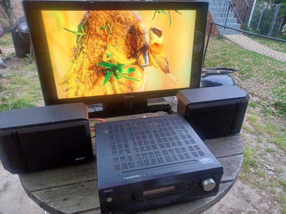 40"SAMSUNG 1080P TV/INTEGRA DTR-4.6 AV RECEIVER/BOSE 201 SPEAKERS/ROKU STREAMING STICK $500 FINAL PRICE