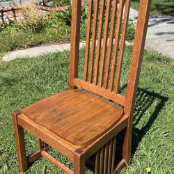Oak Chair.    Sturdy.  High Back. 